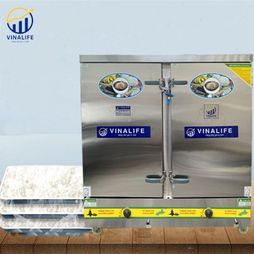 Tủ Nấu Cơm Dùng Gas Kết Hợp Điện 24 Khay Vinalife